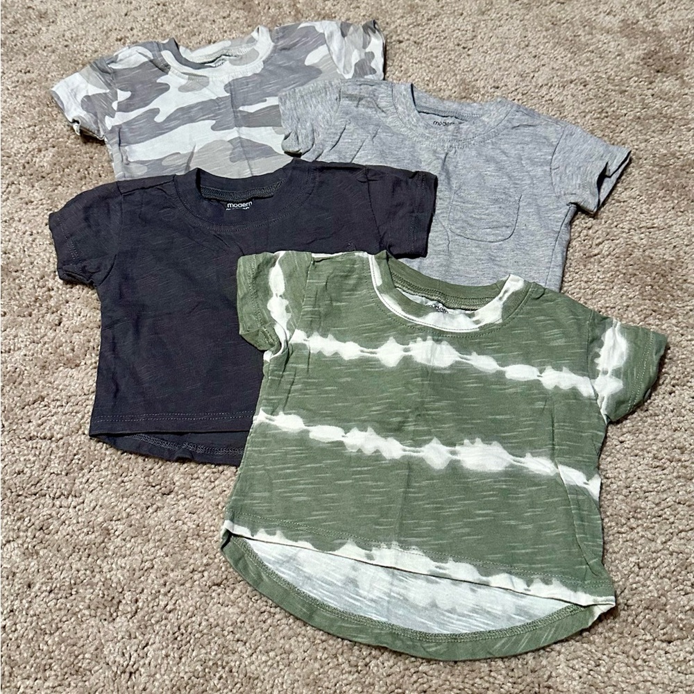Set of (4) 0-3 month Modern Moments shirts